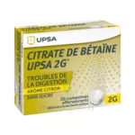 Citrate De Betaïne Upsa 2 G Comprimés Effervescents Sans Sucre Citron 2t/10 à Mérignac