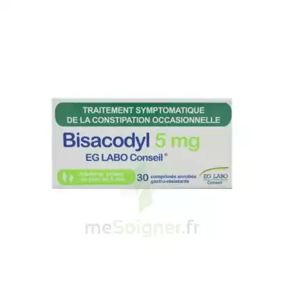 Bisacodyl Eg Labo Conseil 5 Mg Comprimés Enrobés Gastro-résistant Plq Pvc/alu/30 à Mérignac